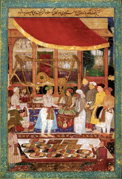 Emperor Jahangir weighs Prince Khurram in gold, c. 1610-1615 by Manohar Manohar