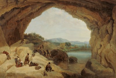 Ambushing a Group of Bandits at the Cueva del Gato by Manuel Barron y Carrillo
