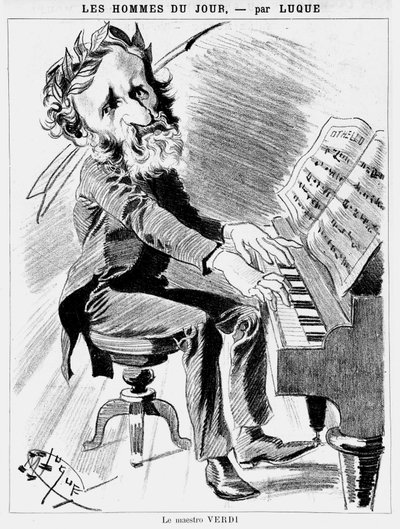 Cartoon of Verdi - by Luque by Manuel Luque