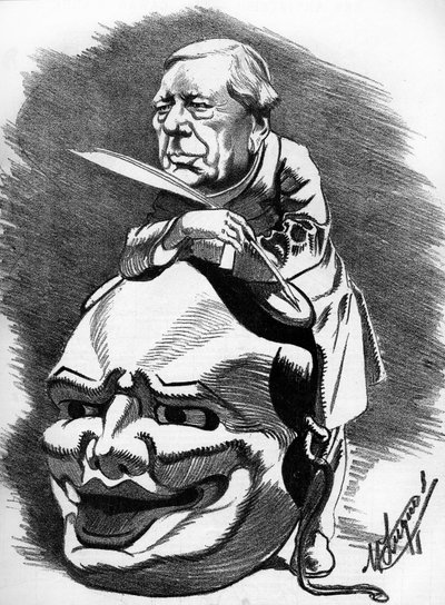 Eugene Labiche (1815-1888), French playwright. Cartoon by the cartoonist Manuel Luque. In 