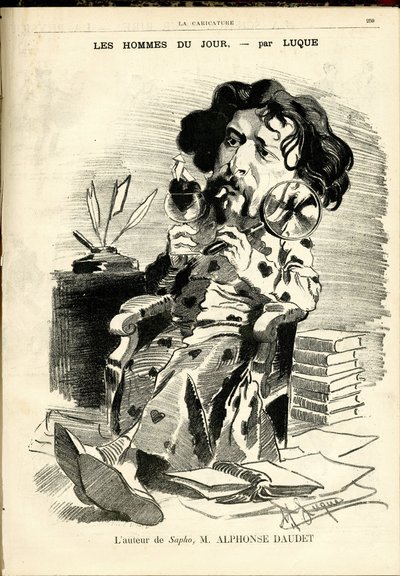 Illustration for the Cover of The Caricature (1880) by Manuel Luque