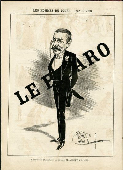 Illustration of Manuel Luque (1854-1919) in La Caricature (1880) by Manuel Luque