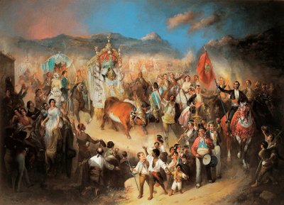 The Procession of El Rocio: Traditional Andalusian Celebration in Honor of the Virgin by Manuel Rodriguez de Guzman
