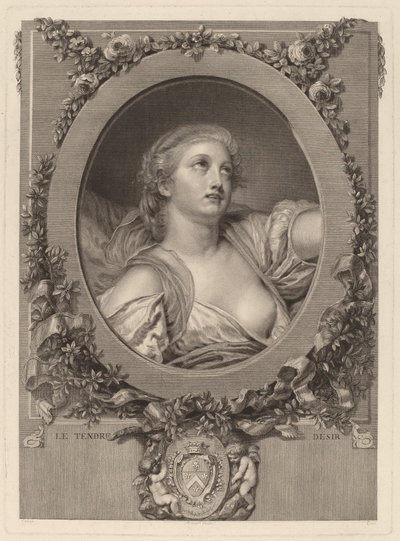 The Tender Desire by Manuel Salvador Carmona after Jean Baptiste Greuze