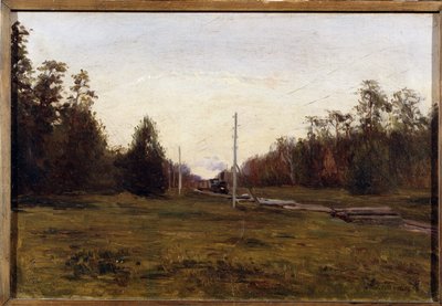 Landscape with a Train by Manuil Christoforovich Aladzhalov