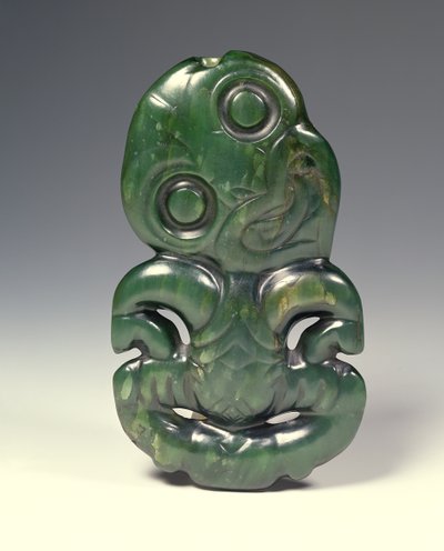 Pendant in the form of the god Hei-Tiki by Maori