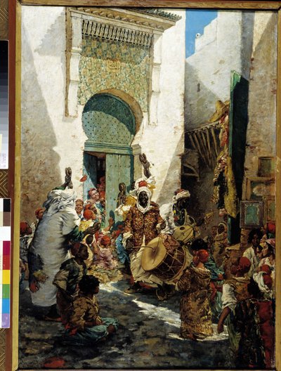 Black Musicians at Algiers Party Scene in the Streets by Marc Alfred Chataud