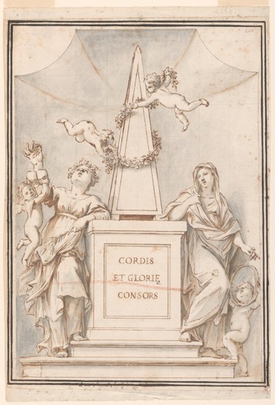 Design for a Monochrome Painting, Church of Corpus Domini, Bologna, Italy by Marc Antonio Franceschini