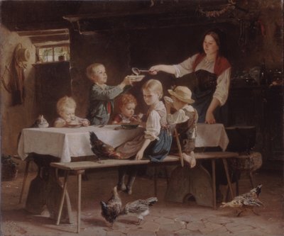 Kids at Lunch by Marc Louis Benjamin Vautier the Elder