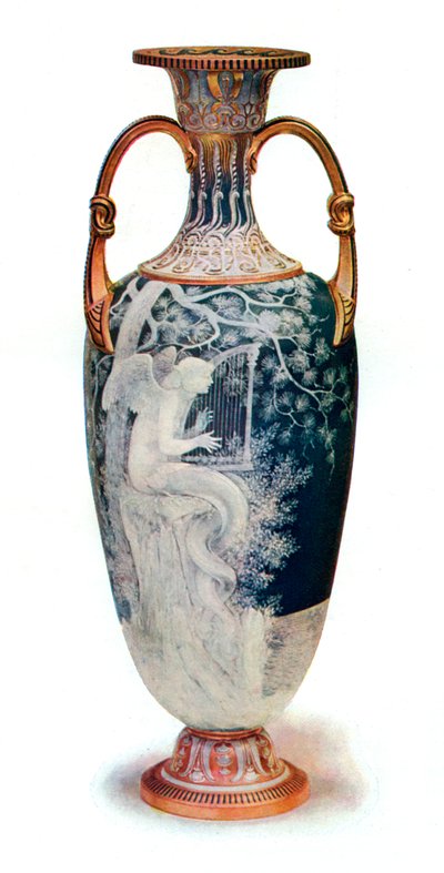 The Siren, Minton Vase by Marc-Louis-Emmanuel Solon by Marc Louis Emmanuel Solon