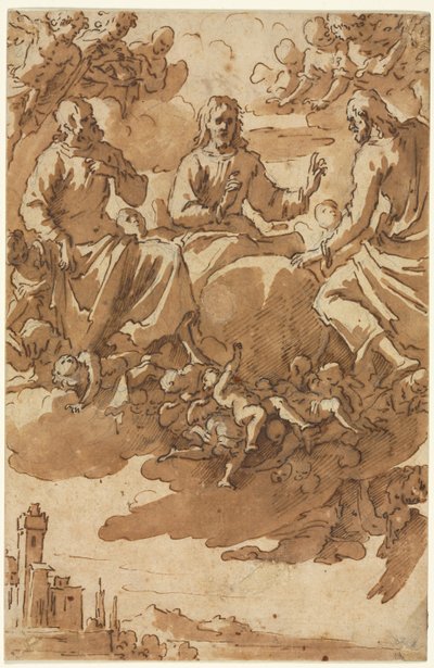 Christ in Glory with Two Saints by Marcantonio Bassetti
