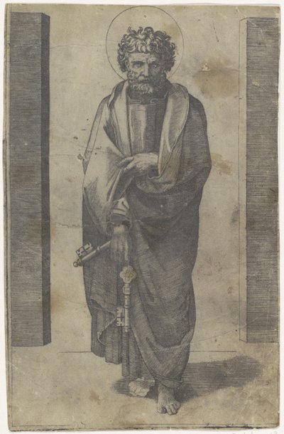 Apostle Peter with Keys (Christ and the Apostles) by Marcantonio Raimondi