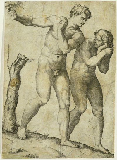 Expulsion from Paradise by Marcantonio Raimondi