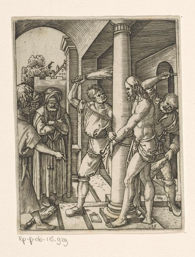 Flagellation of Christ (Passion of Christ series) by Marcantonio Raimondi