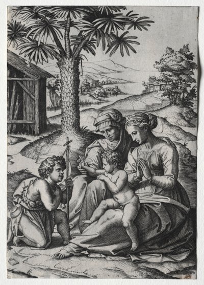 Madonna of the Palm Tree by Marcantonio Raimondi