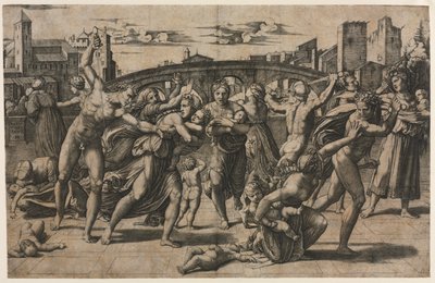 Massacre of the Innocents With the Fir Tree by Marcantonio Raimondi