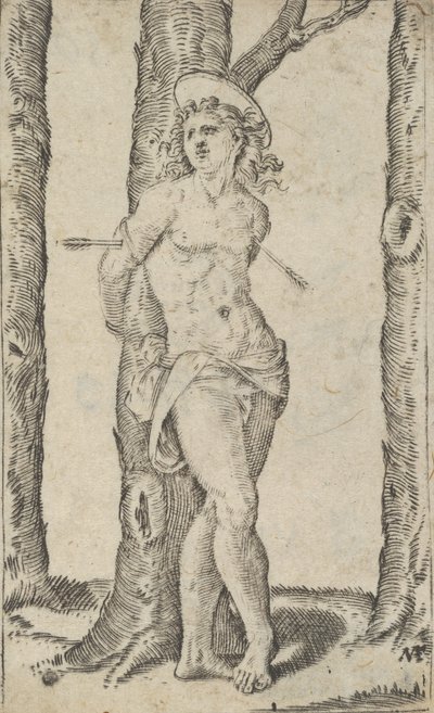 Saint Sebastian Tied to Tree Pierced with Arrows, from the Series 