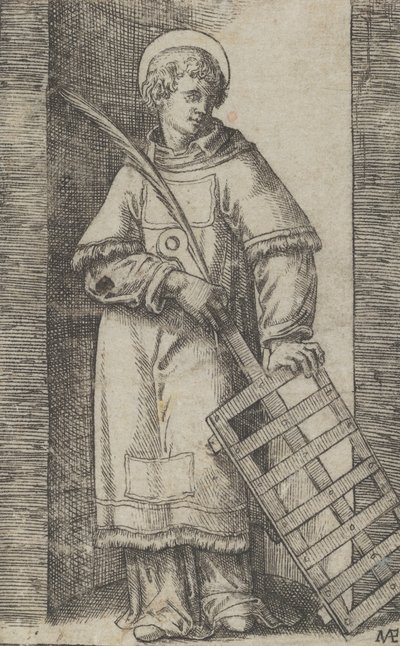 Saint Vincent, Left Hand Resting on a Grill, from the Series 