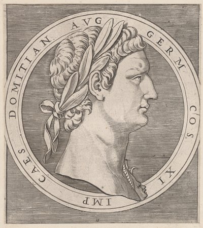 Speculum Romanae Magnificentiae: Domitian, from The Twelve Caesars by Marcantonio Raimondi