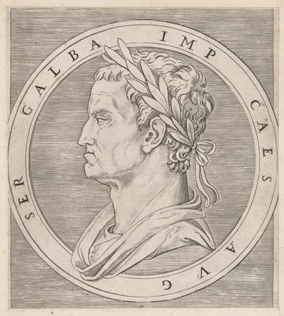 Speculum Romanae Magnificentiae: Galba, from The Twelve Caesars by Marcantonio Raimondi