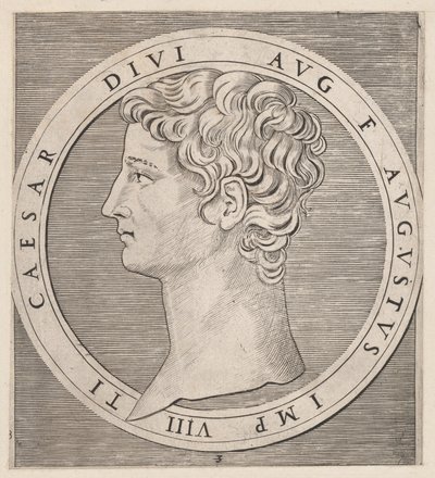 Speculum Romanae Magnificentiae: Tiberius, from The Twelve Caesars, ca. 1500-1534 by Marcantonio Raimondi