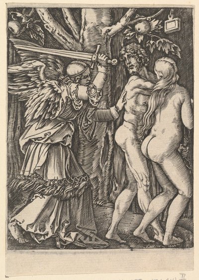 The Expulsion from Paradise, after Dürer, ca. 1500-1534 by Marcantonio Raimondi