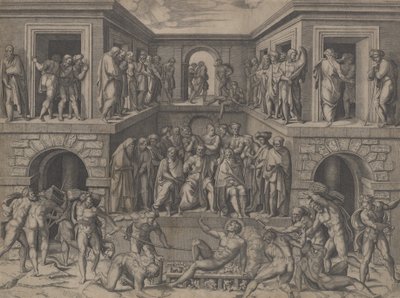 The Martyrdom of Saint Lawrence (after Bandinelli) by Marcantonio Raimondi