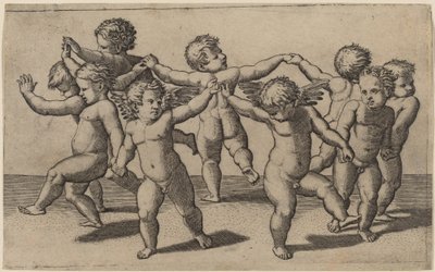 Dance of Cupids by Marcantonio Raimondi after Raphael