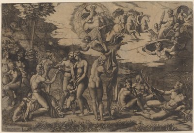 The Judgment of Paris by Marcantonio Raimondi after Raphael