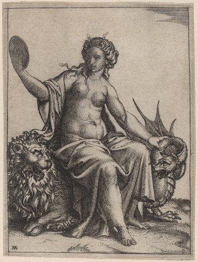 Prudence by Marcantonio Raimondi possibly after Raphael