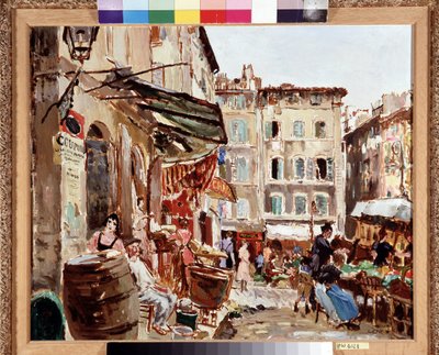 Le marché place de Lenche à Marseille by Marcel Leprin