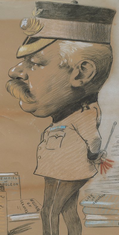 Caricature of unidentified Lieutenant Colonel of the Royal Marines Light Infantry, 1893 by Marcel Pic