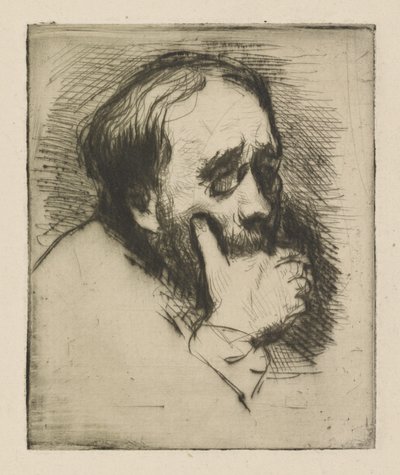 Portrait of Edgar Degas by Marcellin Gilbert Desboutin