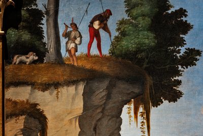 Hunting Scene (detail of the Adoration by the Wise Men) by Marcello Fogolino