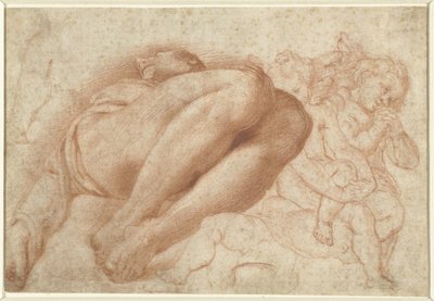 Group of Cherubs and a Reclining Man by Marcello Venusti