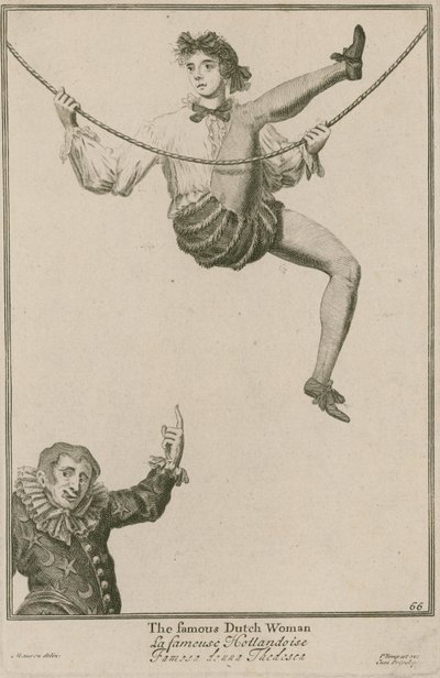 Bartholomew Fair, London: The famous Dutch woman, 1687 by Marcellus the Elder Laroon