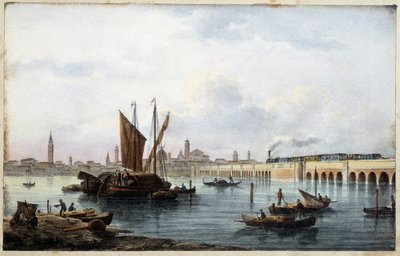 The Bridge over the lagoon in the 