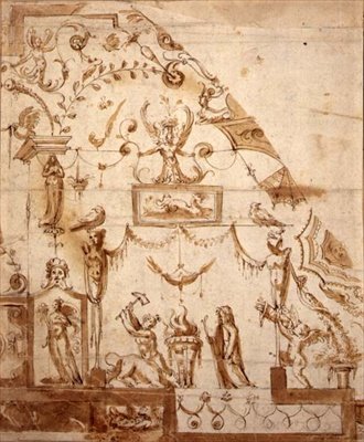 Design for a Grotesque Ceiling by Marco (fl.1565 88) (circle of) Marchetti