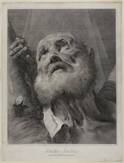 Saint Andrew, from The Holy Family and the Twelve Apostles by Marco Alvise Pitteri