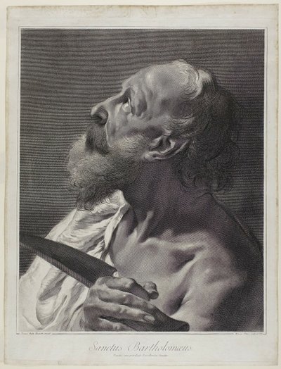 Saint Bartholomew, from The Holy Family and the Twelve Apostles by Marco Alvise Pitteri