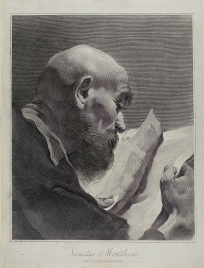 Saint Matthew, from The Holy Family and the Twelve Apostles by Marco Alvise Pitteri