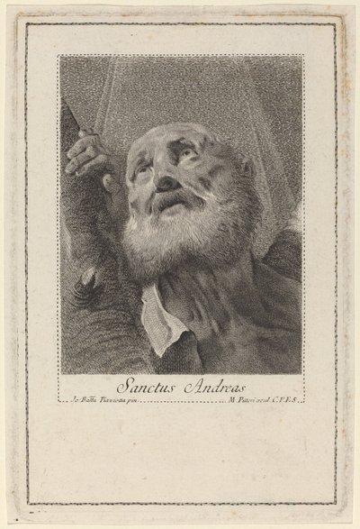 Saint Andrew by Marco Alvise Pitteri after Giovanni Battista Piazzetta