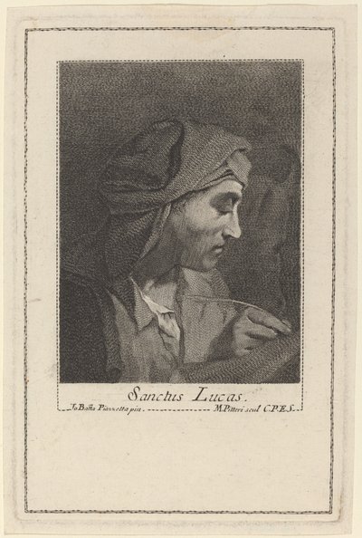 Saint Luke by Marco Alvise Pitteri after Giovanni Battista Piazzetta