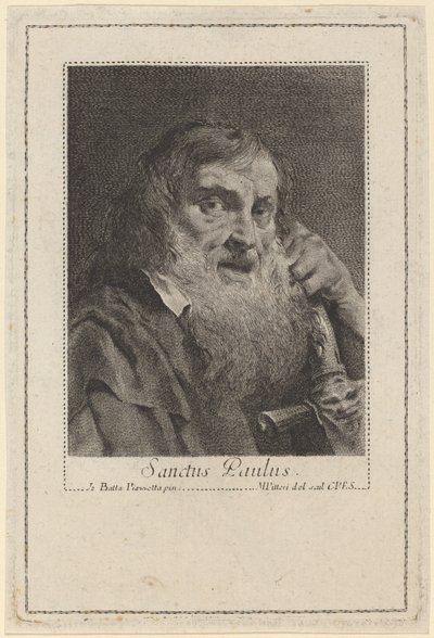 Saint Paul by Marco Alvise Pitteri after Giovanni Battista Piazzetta