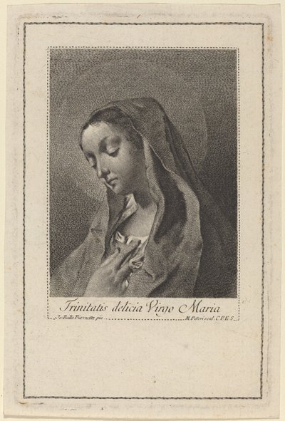 Trinitatis Delicia Virgo Maria by Marco Alvise Pitteri after Giovanni Battista Piazzetta