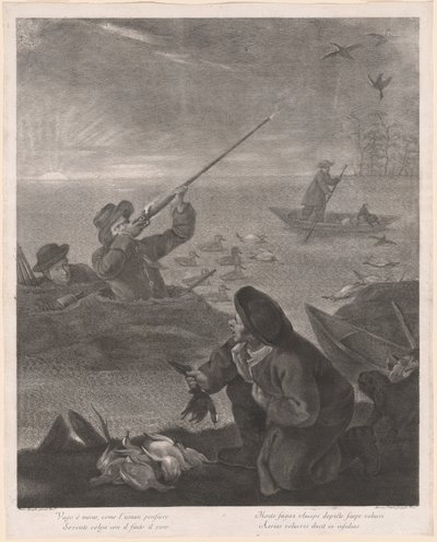 Shooting from the Hide by Marco Alvise Pitteri after Pietro Longhi