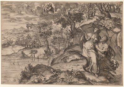 Augustus and the Tiburtine Sibyl by Marco Angolo del Moro