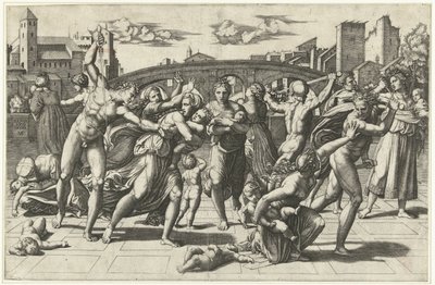 Massacre of the Innocents in Bethlehem by Marco Dente (possibly)