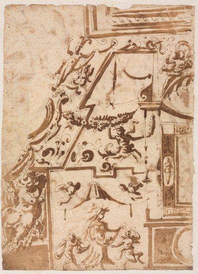 Grotesque with a Leaping Centaur verso, c. 1565-1588 by Marco Marchetti
