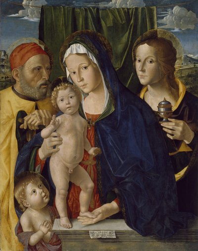 The Holy Family with St. John the Baptist and St. Mary, 1500-5 by Marco Palmezzano